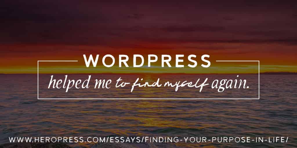 Pull Quote: WordPress helped me to find myself again.