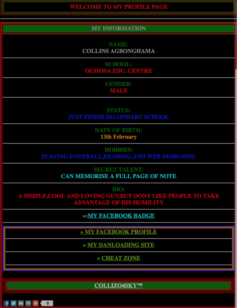 WAPsite built by Collins