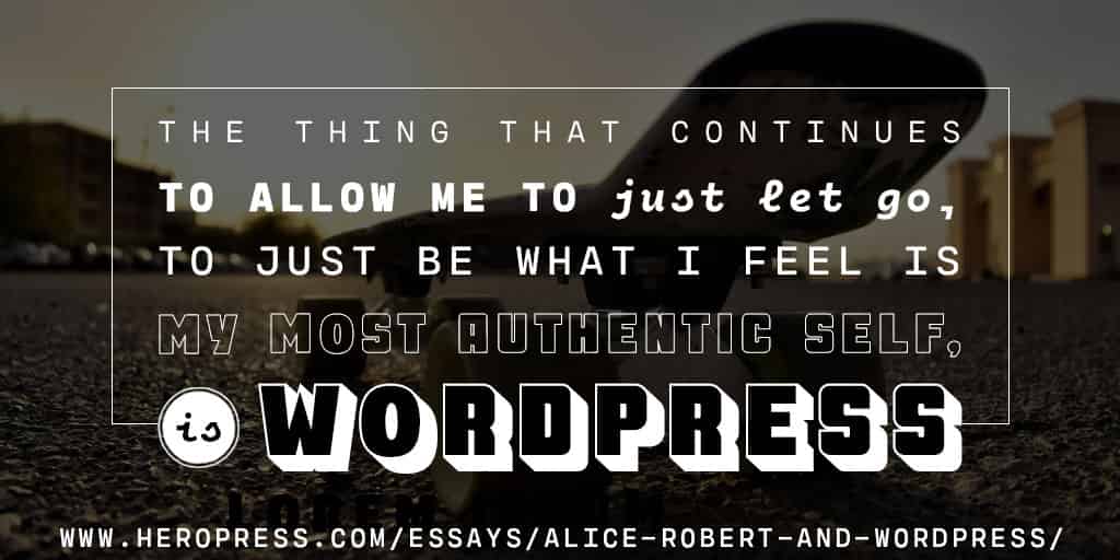 Alice, Robert, and WordPress