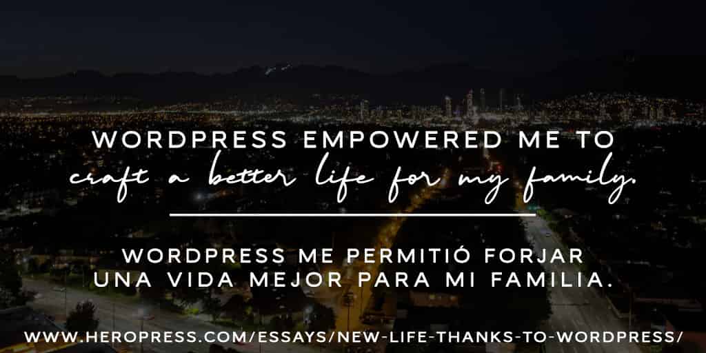 New life thanks to WordPress – Una nueva vida gracias a WordPress