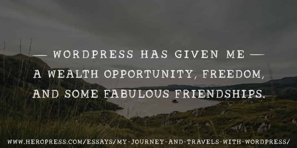 My Journey and Travels with WordPress