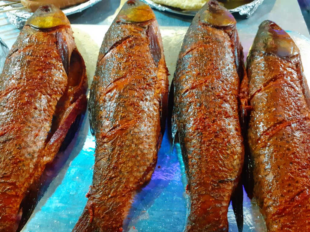 Local fish awaiting to be fried.

